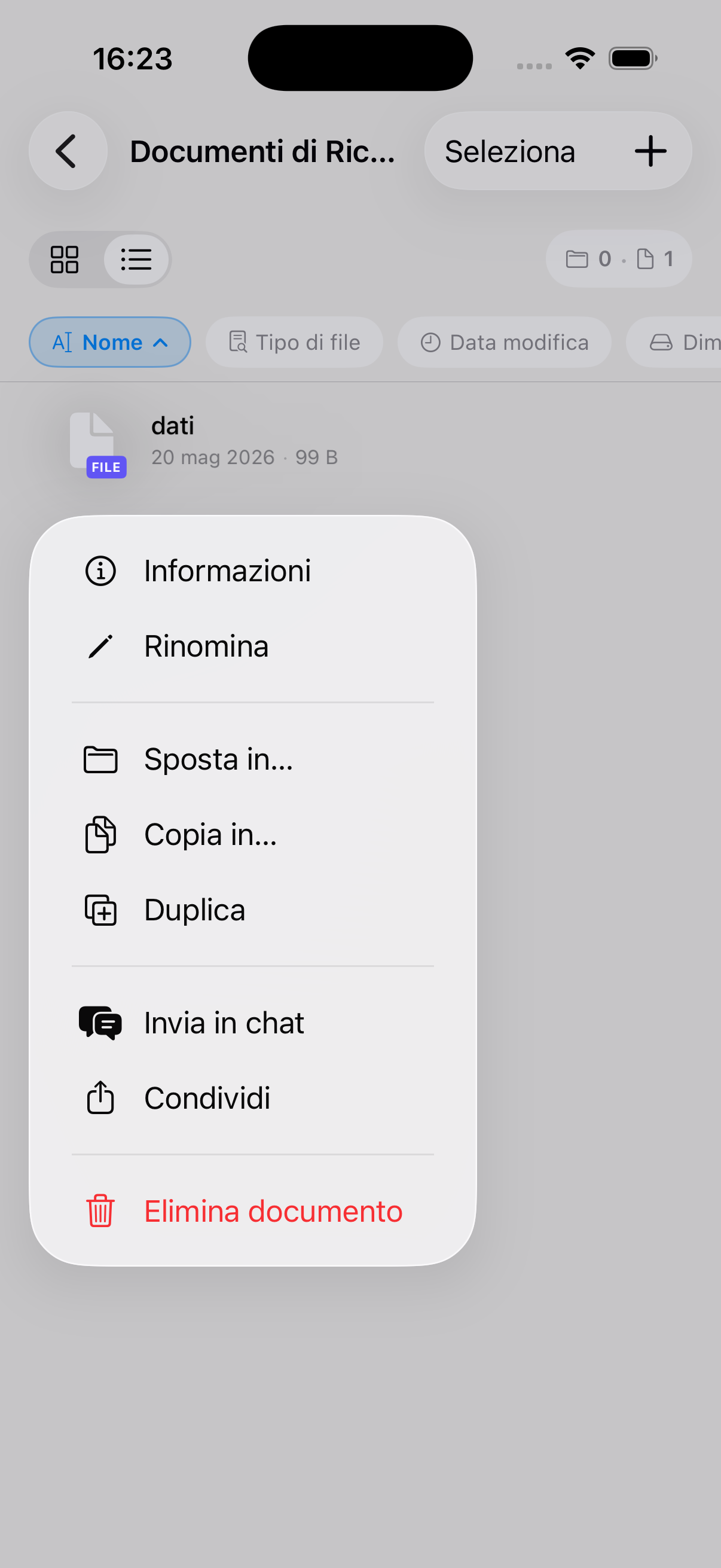 Condivisione link esterno
